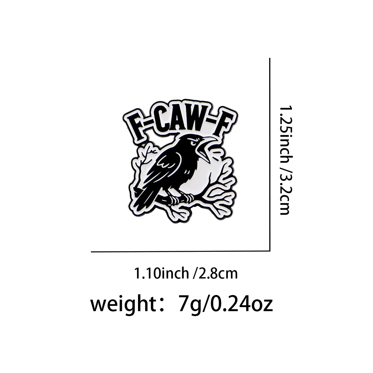 Enamel Pins Crow Quotes Funny Brooch Pines Lapel Pins Badge on Backpack Clothing Accessories Animal Jewelry Birthday Cute Gifts