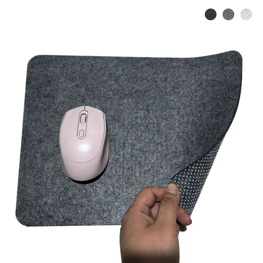 

Durable Felt Mouse Pad Wear Resistant Anti Scratch Gaming Desk Mat Non-slip Smooth Mousepad Home Office