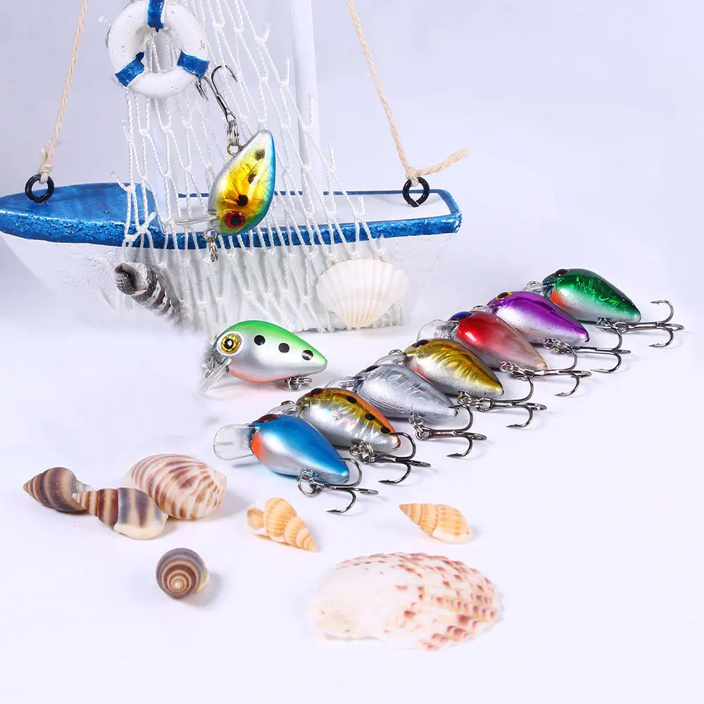 10pcs Universal Portable Multiple Colors Mini Rock Little Fatty Road Ya Bait Plastic Simulated Fish Bait Hard Bait Imitation