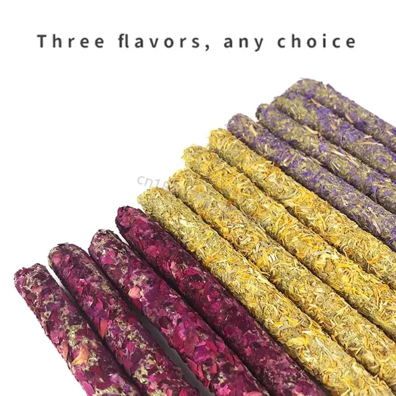 18 قطعة مضغ العصي العصي الصالحة الصالحة للأكل لعلاج القش لصالح غينيا خنزير الهامستر 6xde