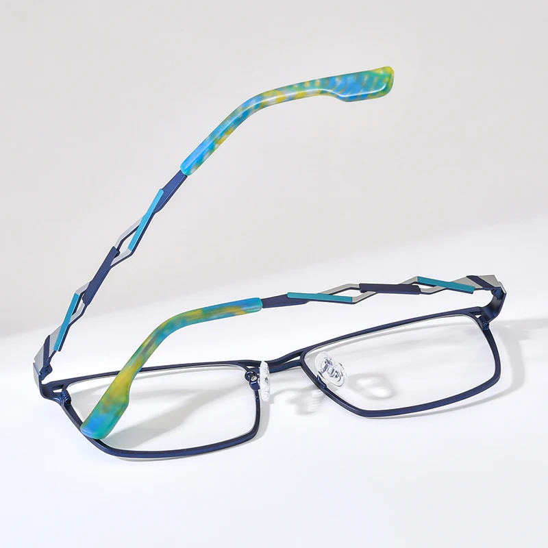 FONEX Pure Titanium Glasses Frame Men Fashion Brand Design Square Eyeglasses Colorful Japanese Ultralight Eyewear 85921