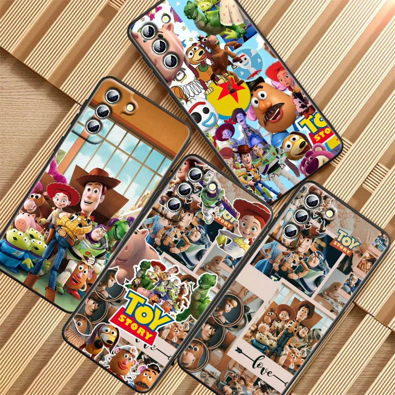 Toy Story Cartoon Disney Pixar For Samsung S24 S23 S22 S21 S20 S10 S10e S9 S8 Plus Lite Ultra FE 4G 5G Black Phone case Cover