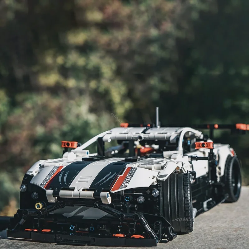 جديد MOC التقنية سوبر الرياضة سباق السيارات نموذج اللبنات GTE GT3 كتل المركبات الأطفال تجميعها اللعب هدايا عيد الميلاد #5