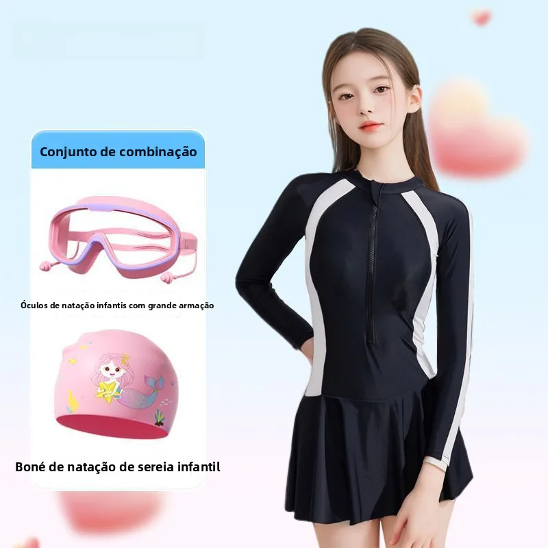 reeir-キッズ水着-女の子-速乾性-日焼け防止-中～大サイズ-子供用-プロフェッショナル水着-プリンセススタイル