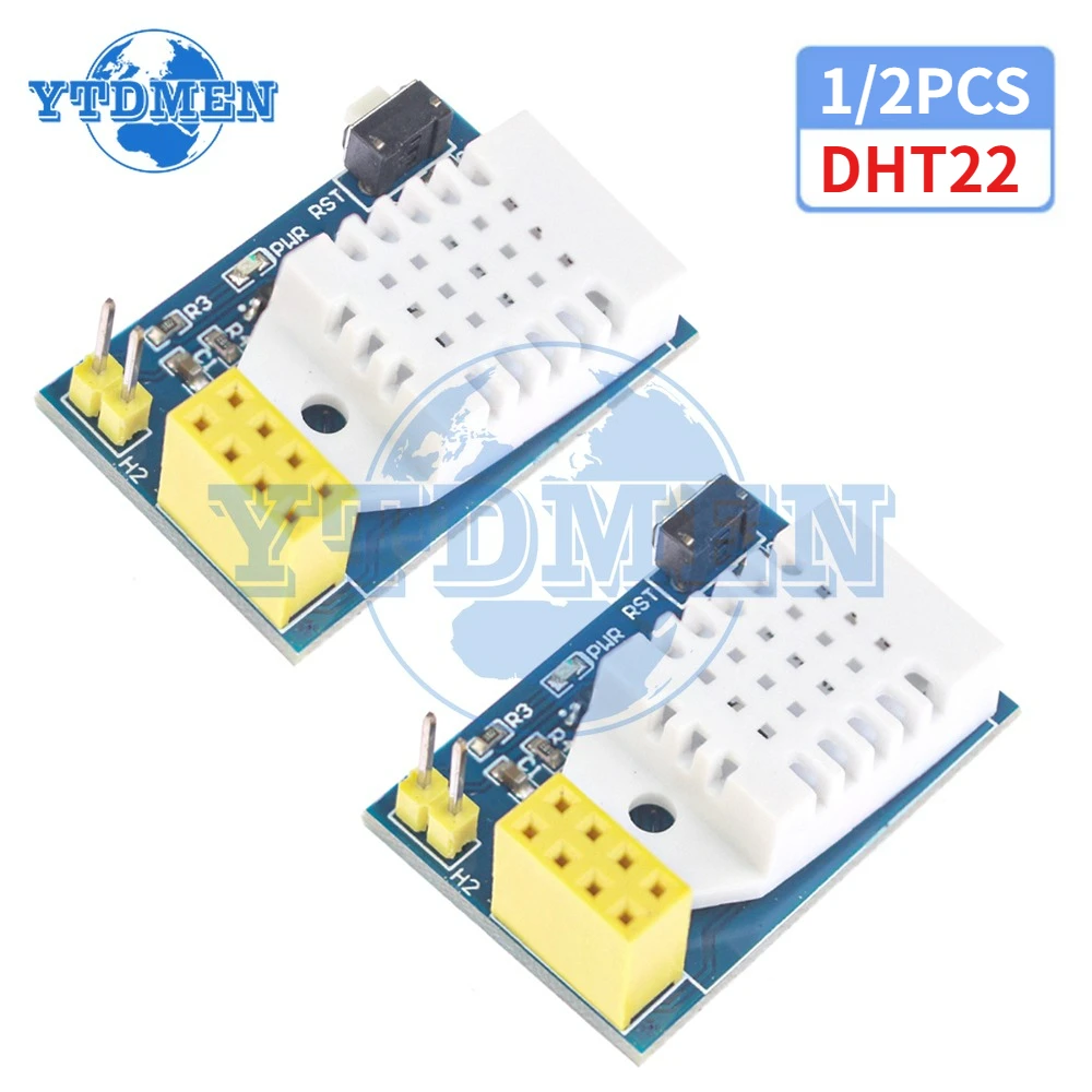 1/2PCS DHT22 AM2302 Sensor Module Temperature Humidity Sensors Module ESP8266 Interface Board for ESP-01/01S