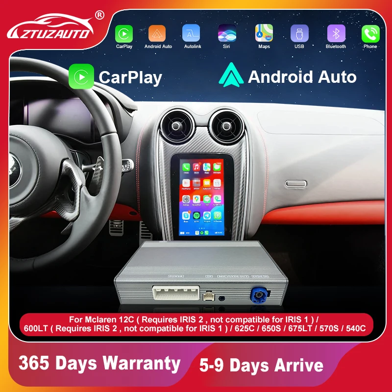 Wireless CarPlay Android Auto Adapter Box Compatible for McLaren 12C 650S 570S 600LT 540C 675LT CarPlay Integration Module
