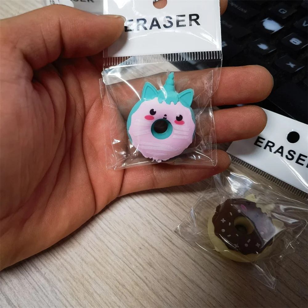 Lovely Student School Supplies Creative Creativity Creative Pencil Eraser Lovely High Quality Kids Donut Eraser Eraser