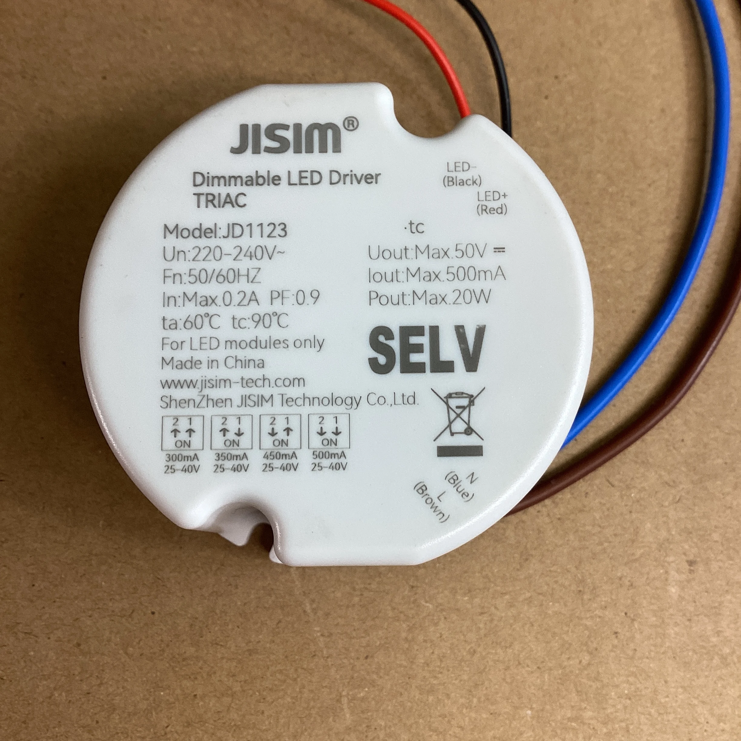 Small Size TRIAC Dimmable Round LED Driver for Built-in Driver Luminaires Constant Current 120mA 150mA 210mA 240mA 5W 6W 8W 9W