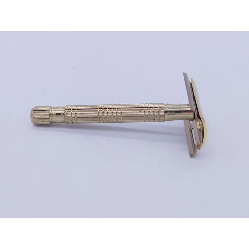 유니섹스 안전 면도기 골든 더블 에지 면도기 아연 합금 헤드 클래식 수동 면도기 여성 제모 면도기 JJ-999