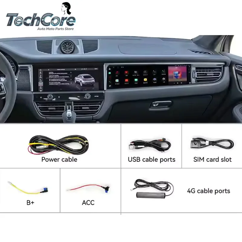 Car Auto Parts Android Carplay Entertainment New Upgrade Macan Carplay Screen for Macan 2018-2023