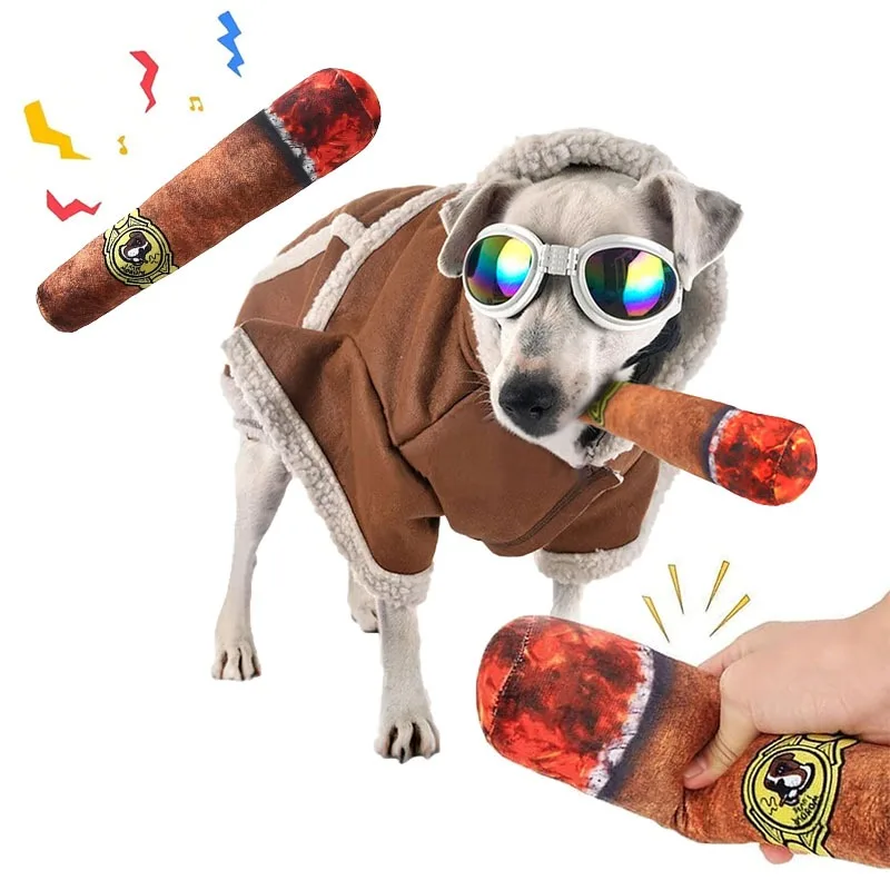 Lustiges interaktives Hundespielzeug, sichere Plüsch-Baumwolle gefüllt, quietschendes Haustier, schleifende Zähne, Kauspielzeug für kleine, mittelgroße und Welpen
