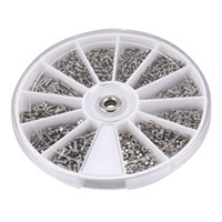 A41I 1000Pcs Stainless Steel Screws Set For PC Glasses Mobile Phone & 800Pcs Self Tapping Screw Assortment Kit M2