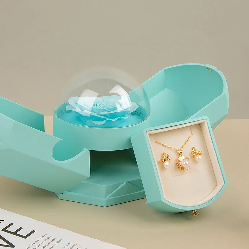 

Коробка с розой Ларли, креативный замок, шкатулка для драгоценностей с двойной дверью, вечная роза, девушка, жена, подарочная коробка на день Святого Валентина, упаковочная коробка