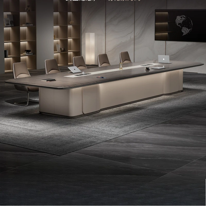 Light luxury conference table large long  simple modern meeting table multifunctional high-end mesa conferencia office furniture