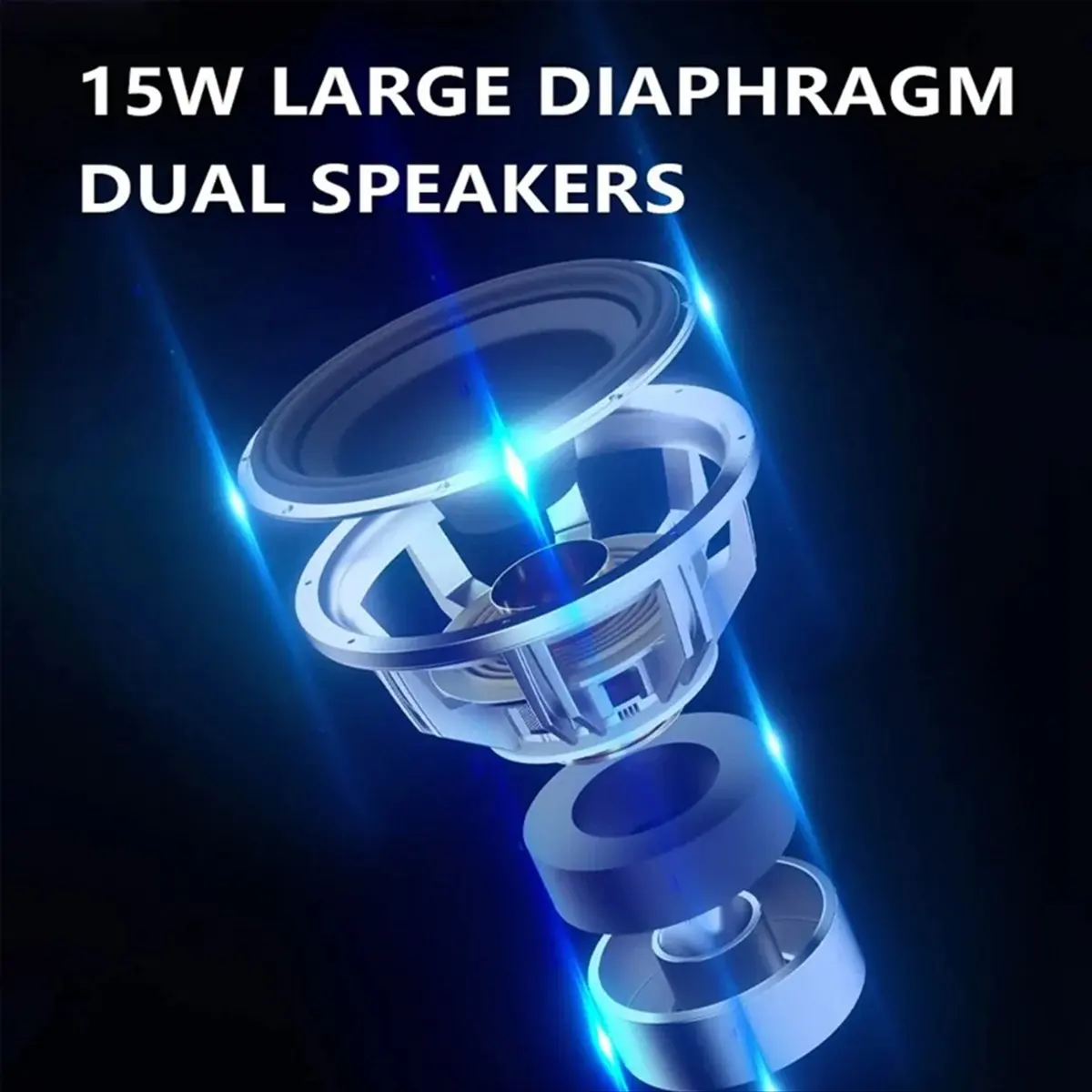 

*AA90P Bluetooth-динамик, стереодинамик, беспроводное зарядное устройство, светодиодный светильник, будильник, станция быстрой зарядки для смартфона C
