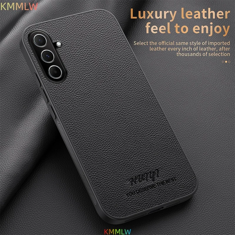 Luxury Business Leather Soft Frame Magnetic Cover For Samsung A56 A55 A36 A35 A26 A25 A17 A16 A15 A07 A06 M07 Phone Cases Capa view 4