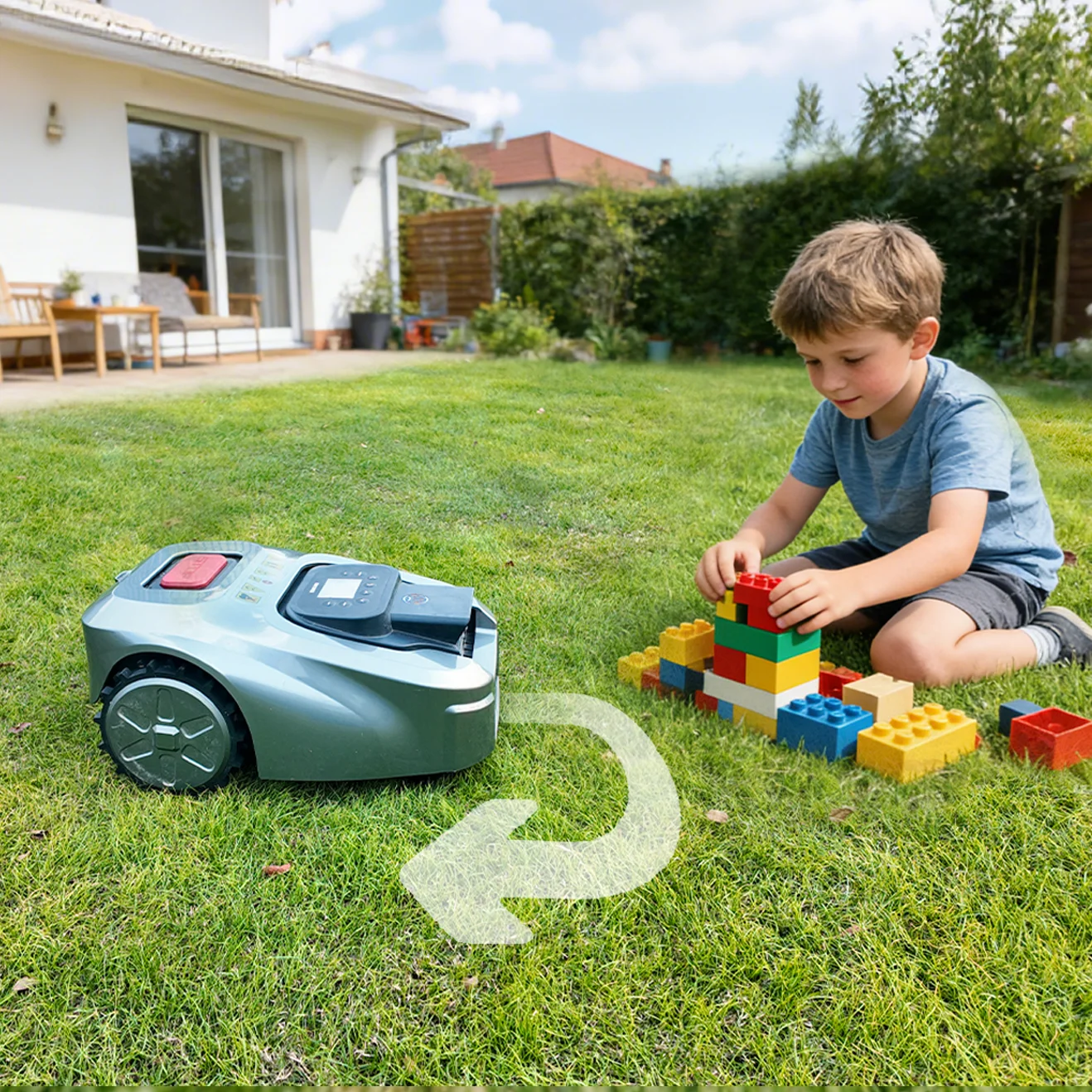 ISWARD GS Wire-Free RTK+AI Vision Robot Lawn Mower:1000㎡, Obstacle Avoidance, 4G/WiFi/Bluetooth App, GPS Anti-Theft