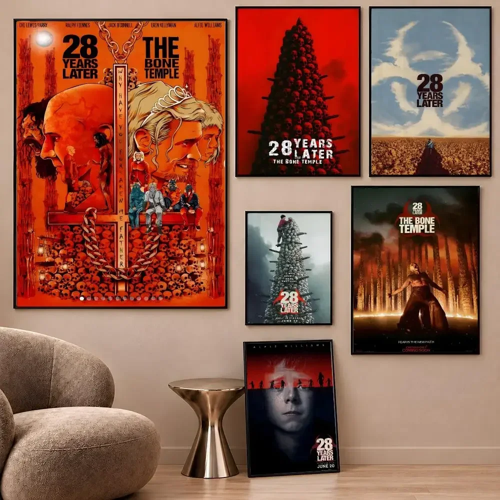 Movie 28 Years Later The Bone Temple Kelson Poster Aesthetic Wall Art HD Waterproof PP Self Adhesive Bedroom Dorm Room Decor
