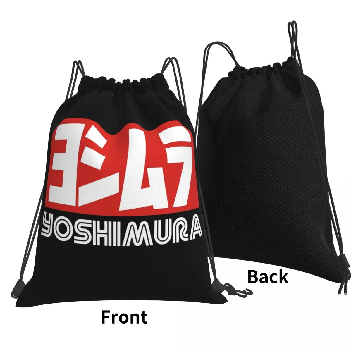 Yoshimura Japanese Motorcycle Exhaust Backpacks Casual Drawstring Bags Shoes Bag Book Bags for Travel School