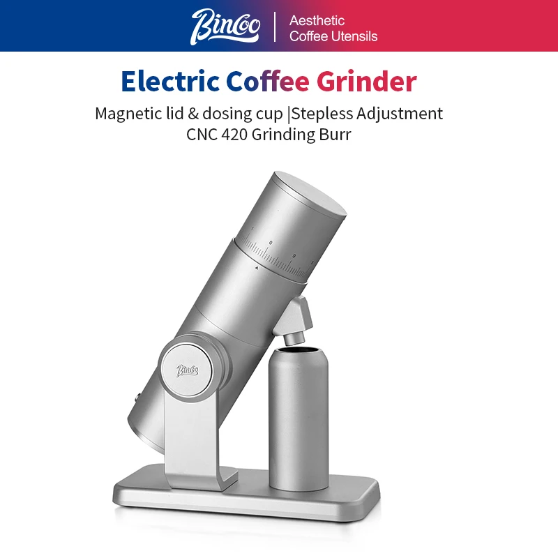 Bincoo Professional Barista Electric Coffee Bean Grinder Aluminum Alloy Fuselag…