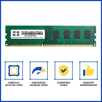 Ymeiton Desktopová paměť ddr3 4GB 8GB 1600MHz 1333MHz RAM DDR3 U-DIMM RAM 240Pin 1.5V PC DDR3L Desktopová paměť Velkoobchod 8 nejlepší prodej 8 GB 1600MHz DDR3 - №7