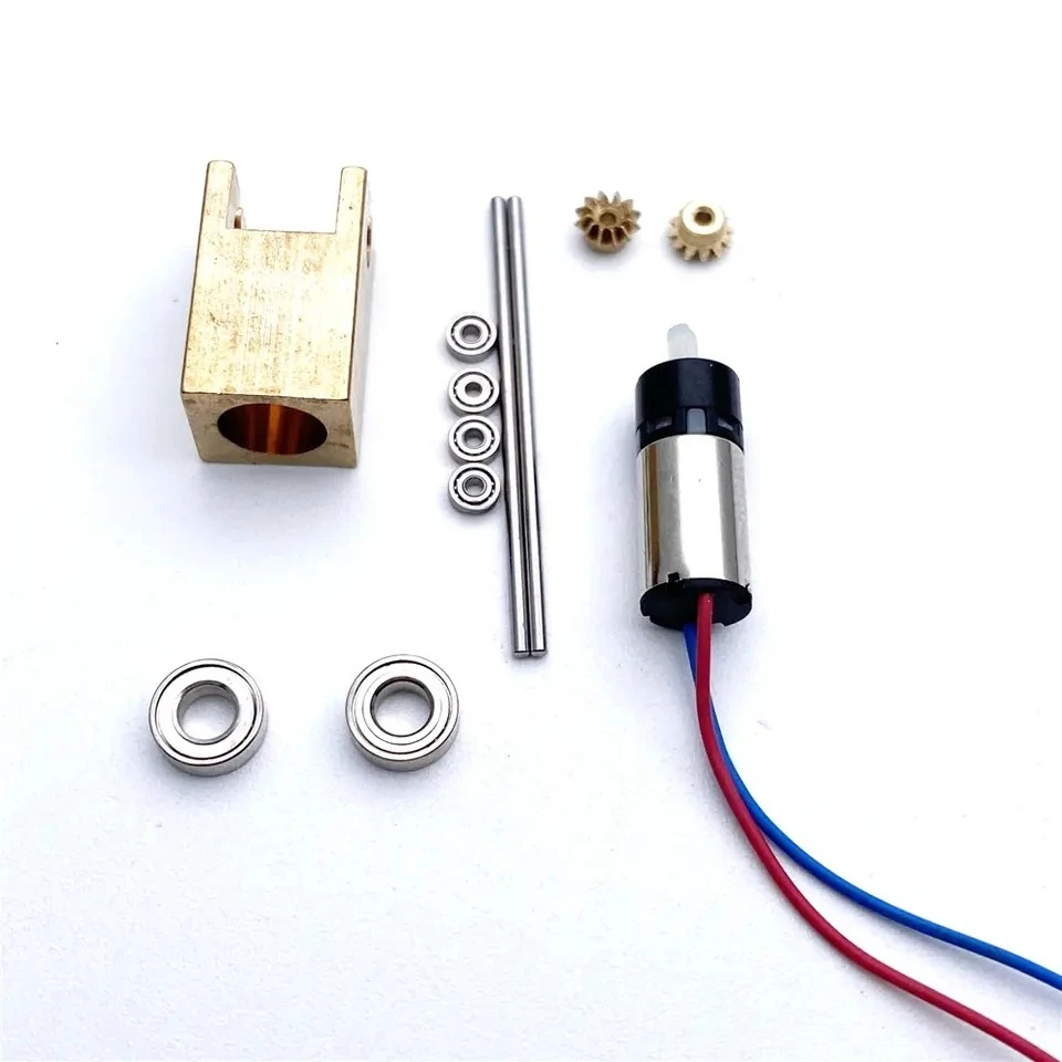 1:1 Static Modification 6MM Hollow Cup Motor Micro Power Transmission Wave Box Gearbox DIY Car Model Rear Axle Metal Wheel Power