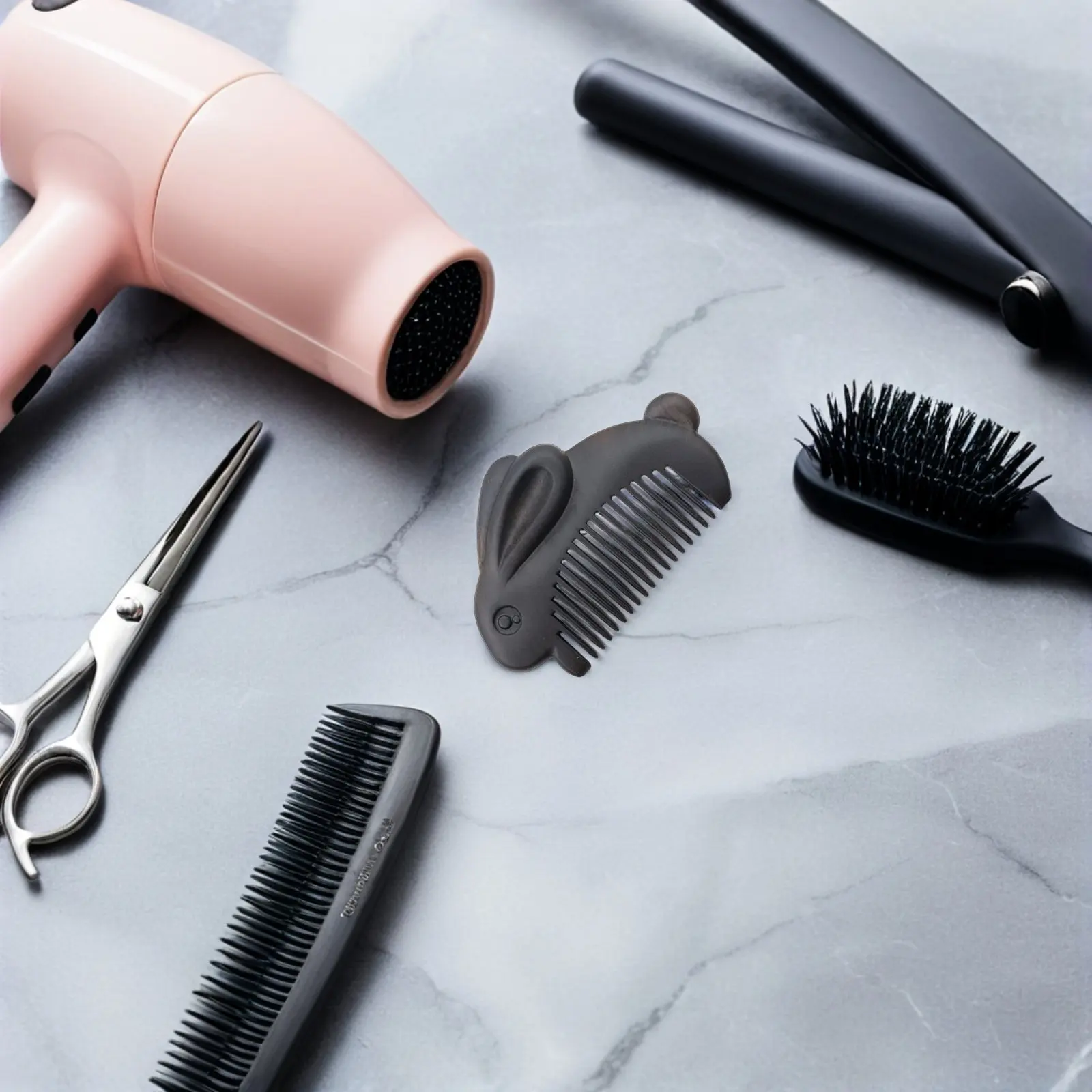 

Wooden Comb Adorable Rabbit Design Smooth Anti-Static Hair Care Small Portable Wood Comb for Women