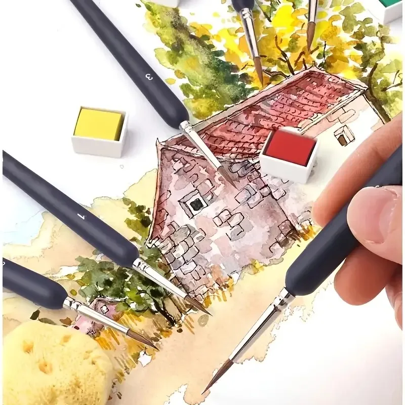 مجموعة فرش طلاء دقيقة مكونة من 15 قطعة للتفصيل والفن - مثالية للأكريليك والألوان المائية والرسم الزيتي والنماذج ومجموعات الطائرات والأظافر #2