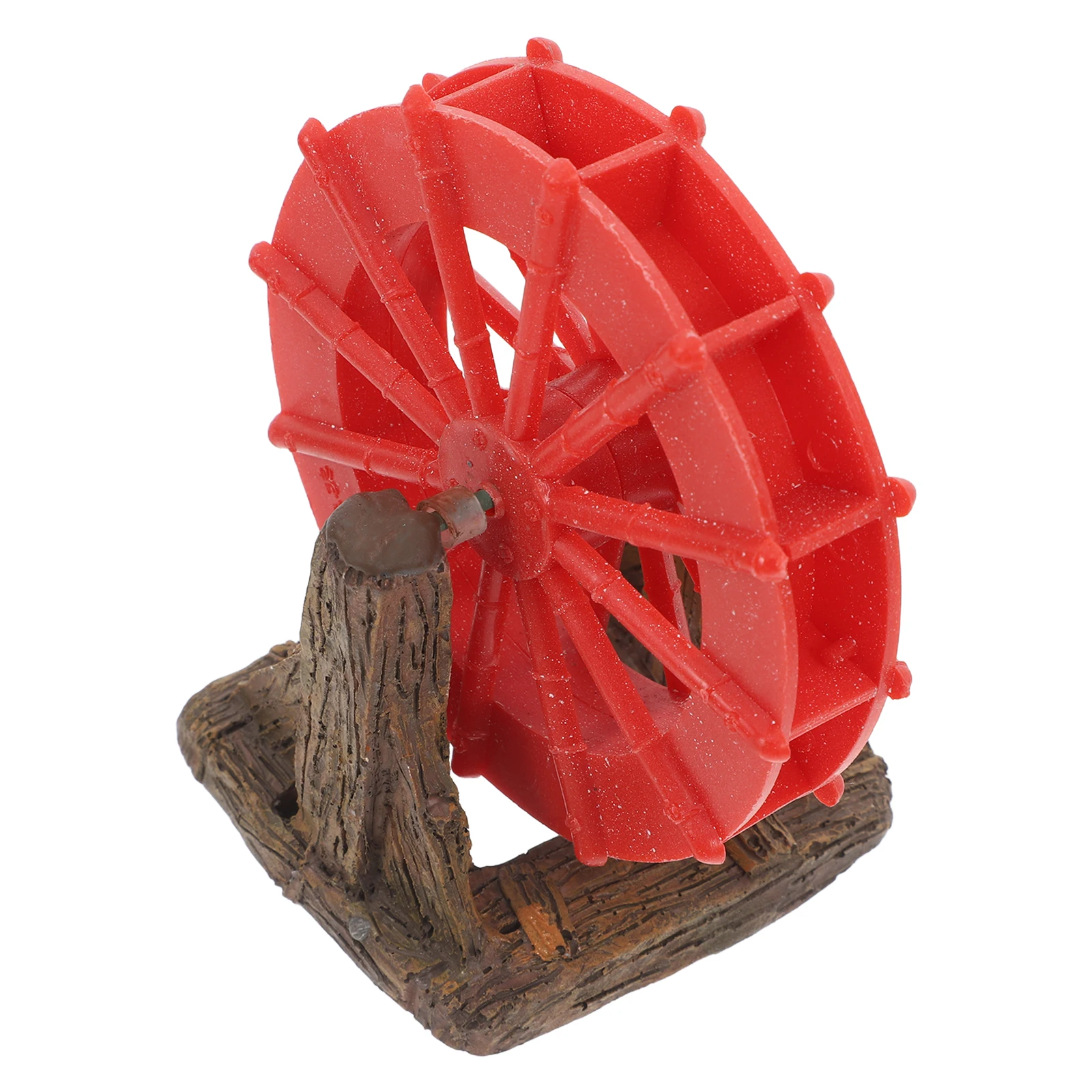 

Miniature Resin Waterwheel Aquarium Decor Realistic Fish Tank Landscape Moving Wheel Oxygen Supply Feature Aquatic Environment