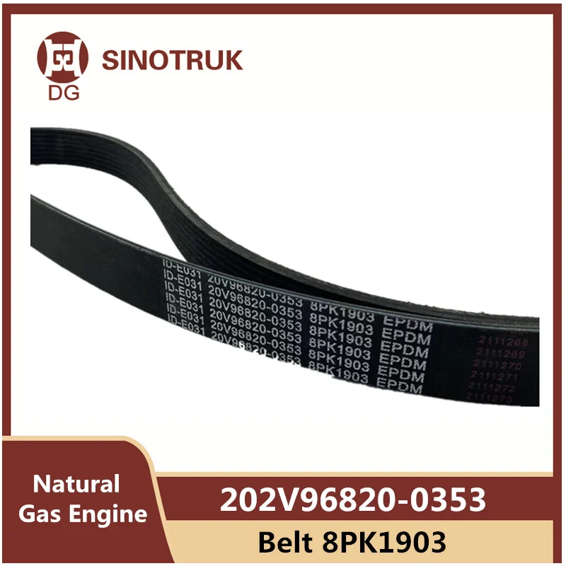 202V96820-0353 Belt 8PK1903 For SIONTRUK SITRAK Howo Hohan National VI Natural Gas Engine Truck Parts