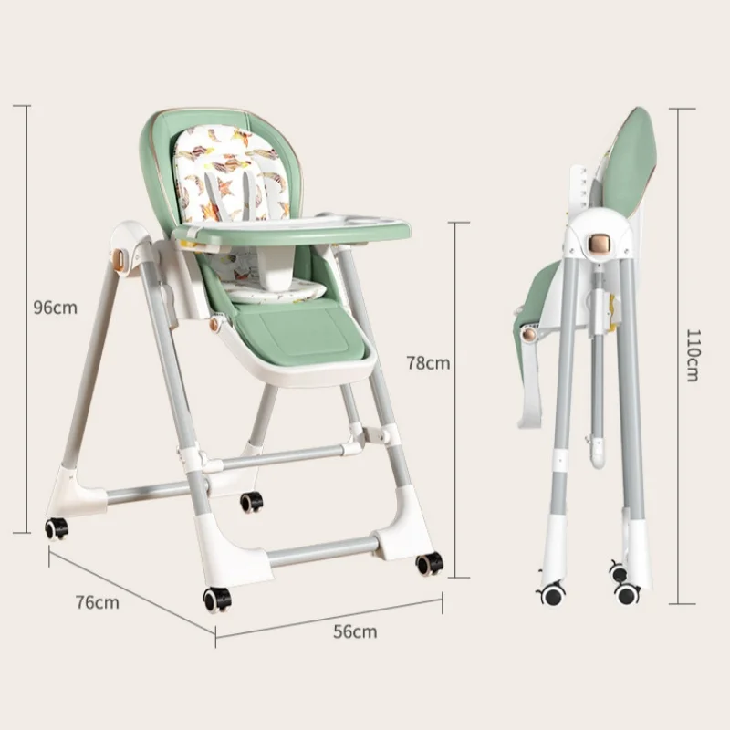 Multi-functional baby dining chair Rocking chair 2-in-1 Baby eating foldable home portable baby table seat Child chair