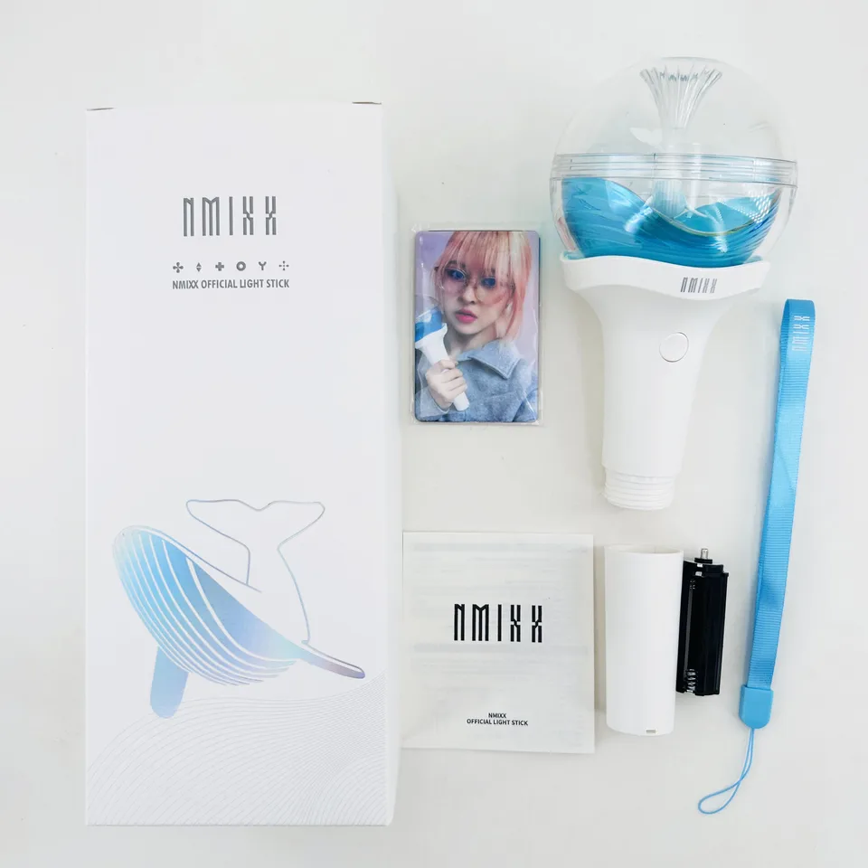 Kpop Nmixxes Lightstick Light Stick Blue Whale Water Column Hand