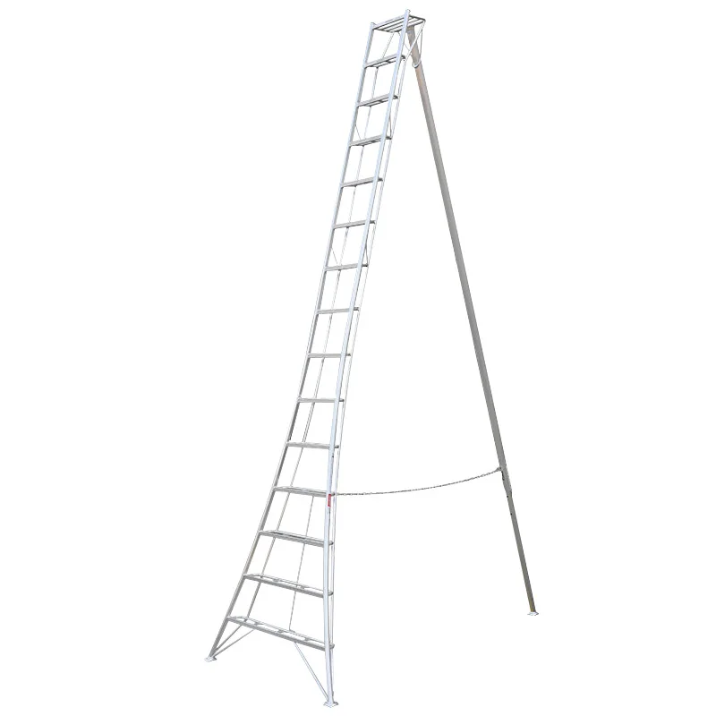 Triangle orchard fruit tree picking pruning gardening aluminum alloy folding greening thickened tripod ladder