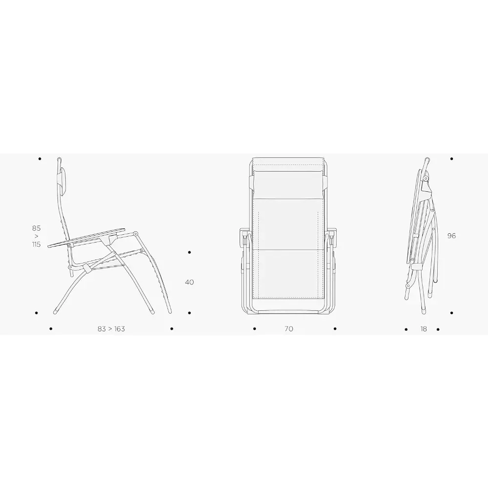 Zero Gravidade Dobrável Cadeira Reclinável, Camping Suprimentos, Mobiliário de Exterior, Alívio do Stress, Basalto Steel Frame, Leve