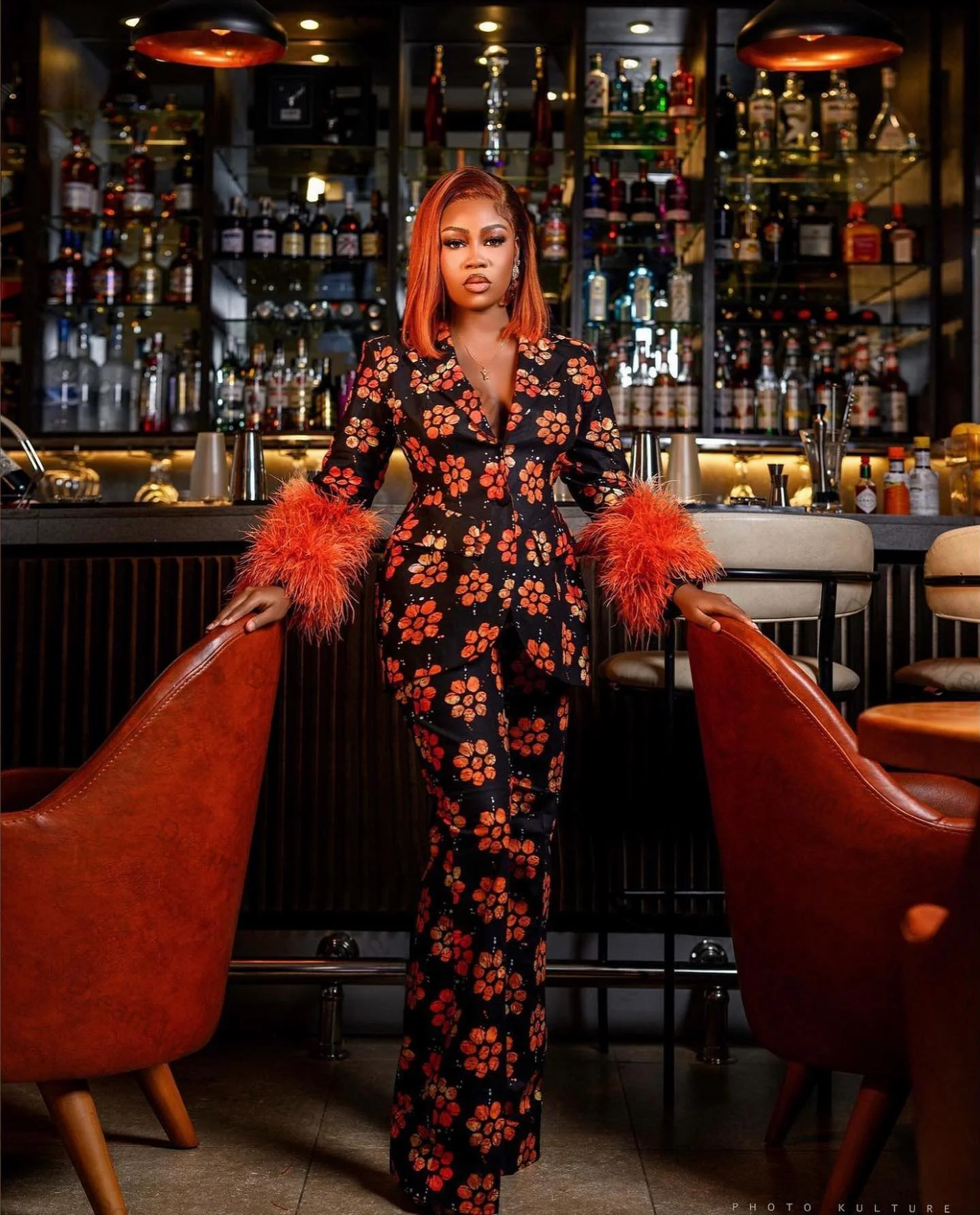 

Luxury Feather Women Suit Set 2 Pcs Blazer+Pants Trousers Formal Office Lady Jacket Flower Customized Summer Wedding Prom Coat