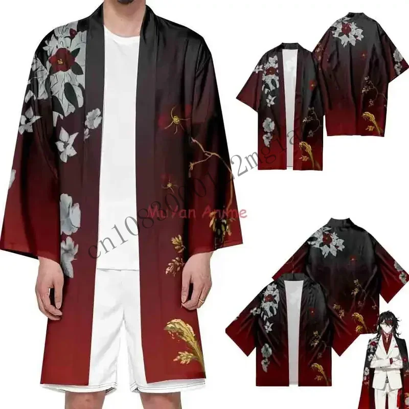 Nijimanji Vox Akuma Cosplay Costume Kimono Lusiem Vtuber Unisex Japanese Haori Adult Robe Up To 6XL CMM221