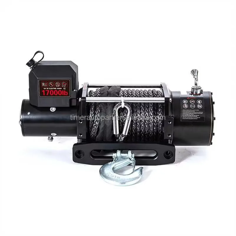 Zware Elektrische Lier 4Wd Suv Auto Vrachtwagen DC 12V 24V Kabel/Kevlar Draad Touw Outdoor camper Van Elektrische Lier 15000Lbs