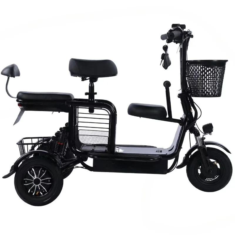 Triciclo eléctrico plegable, Scooter de movilidad, tres ruedas, ocio