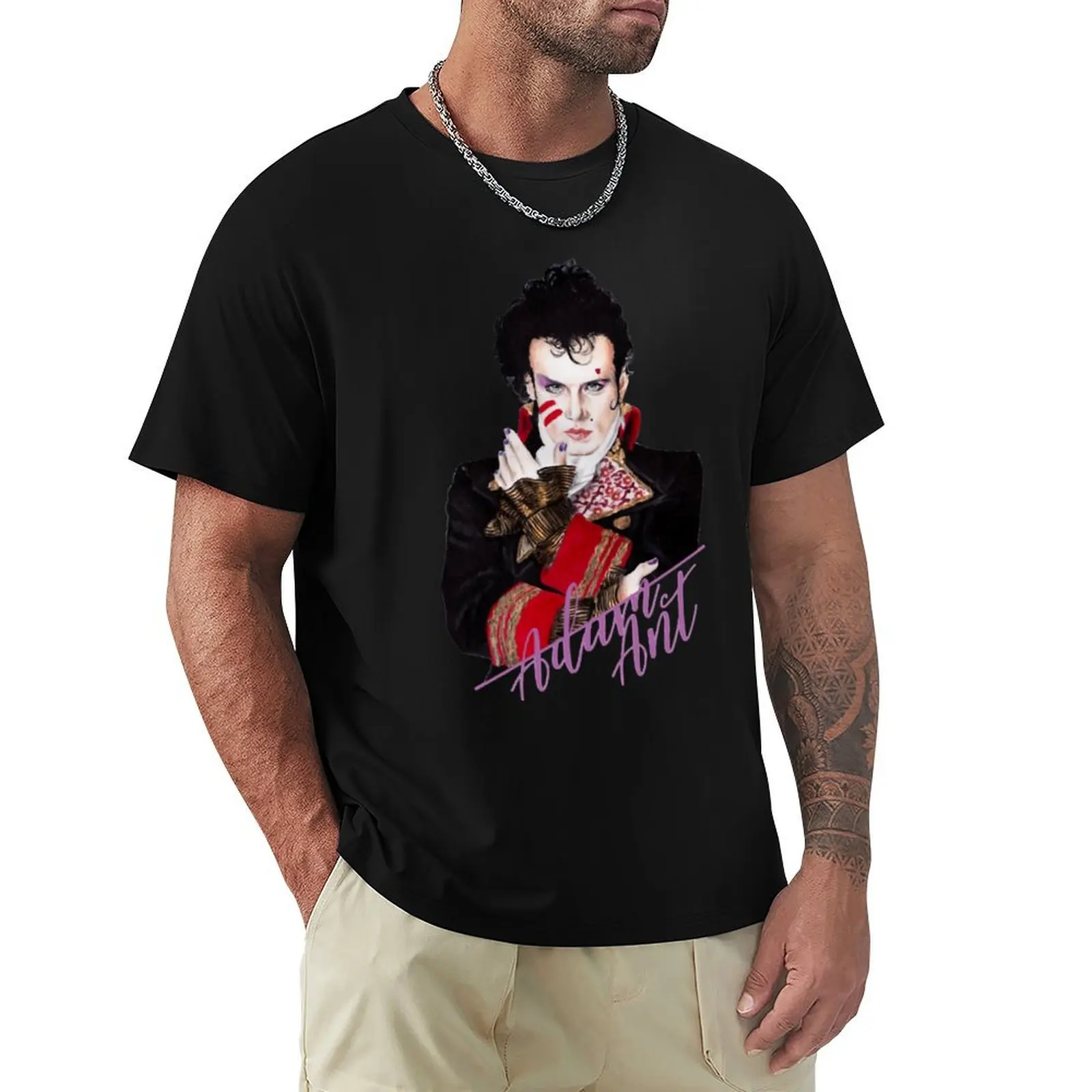 Funny Gifts Male Adam Singer Ant Songwriter Gift Music Fans T-Shirt Heavy Duty Casual Work Tee