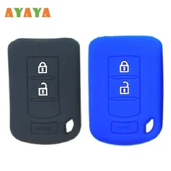 Silicone Rubber Car Key Cover For Mitsubishi Eclipse Cross ASX Lancer EX Galant Outlander Pajero Keys Case Keychain Accessories