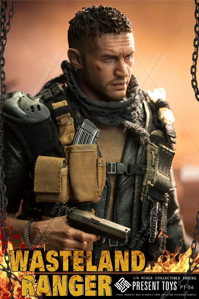 Wastland Game Mad Max Action Figure, Soldado Masculino, Tom Hardy, Conjunto completo, 12 "Action Figure Model, Presentes para Fãs, PT-sp56, Escala 1:6