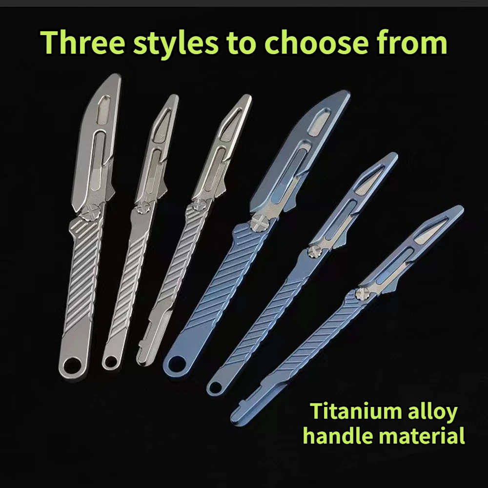 

New Titanium Alloy Surgical Knife with Straight Handle Universal Medical Tool Art Knife Paper Cutting Essential for Unboxing