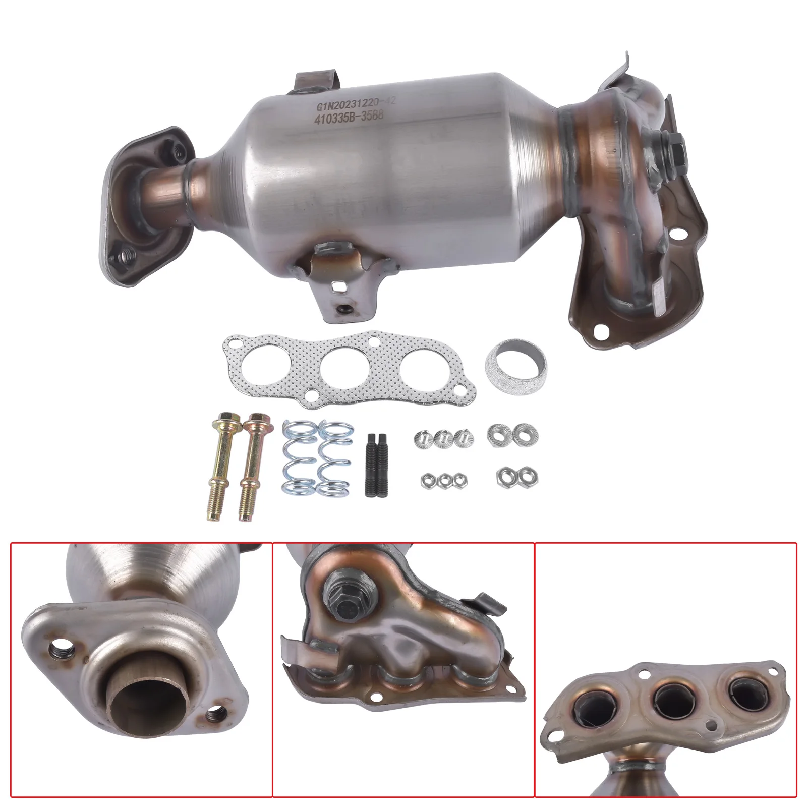 AP02 Katalysator-Kit für Citroen C1 Peugeot 107 Toyota Aygo 1.0 12V EURO 4 / 3 Neu 0342.K0,0342.K3,0342.K8,0342.L5