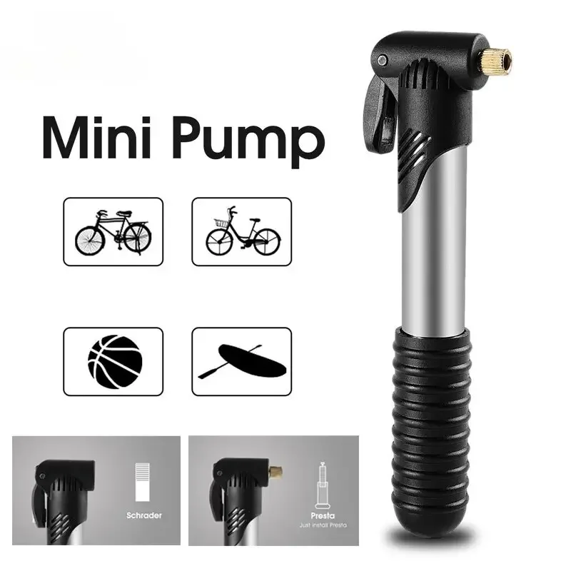 1pc Portable Mini Bicycle Pump Cycling Hand Air Pump Ball Tire Inflator Schrader Presta Valve MTB Road Bike Accessories