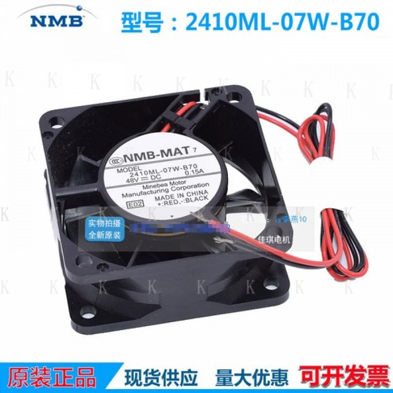 

C 1PCS FOR NMB 2410ML-07W-B70 6cm 6025 48V 0.15A dual ball cooling fan