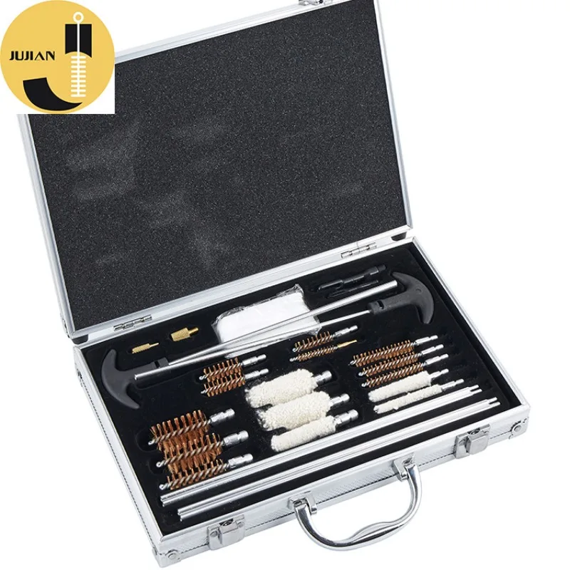 Cross border gun barrel brush tool cleaning kit GK06 copper cotton brush gun cleaning tool aluminum gun brush