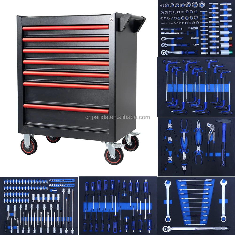Hot Sale Tool Multi-Drawer With Tools Factory OEM Tool Storage Cabinet Heavy Duty Workbench Assembly Line Workbench Tool Cabinet