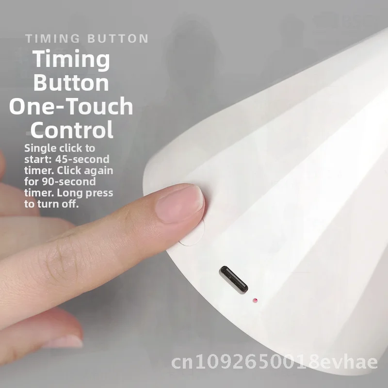 Rechargeable Nail Sensor Phototherapy Lamp White Diamond-Shaped Quick-Drying Bendable Lotus Lamp for Nail Care