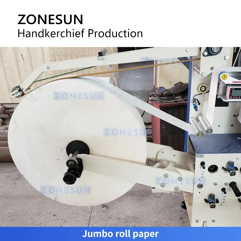 Zonesun Facial Tissue Paper Converting Machines Tissue Packaging Line Sheet Cutting and Stacking Machine Flow Wrapper ZS-ZJL1