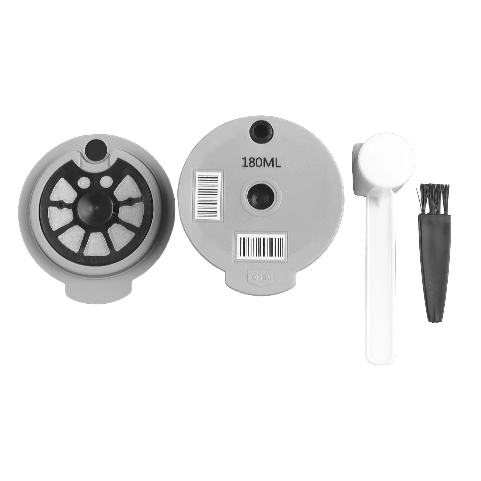 For Bosch For Tassimo Coffee Capsule Pod Reusable for 12g Coffee Includes Two Silicone Lids Spoon and Brush Accessories